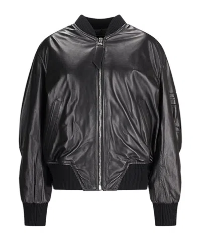 ATTICO LONG-SLEEVED LEATHER JACKET