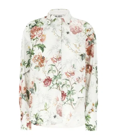 ATTICO THE ATTICO FLORAL-PRINTED LONG SLEEVED SHIRT