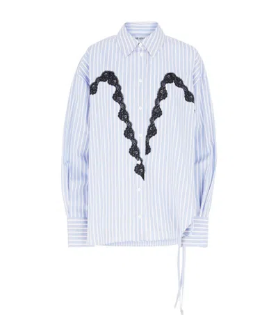 Attico Long-sleeved Shirt In White