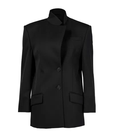 Attico Long-sleeved Suit Jacket In Black