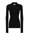 Attico Ribbed Sweater Sweaters And Cardigans In Black