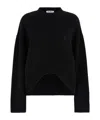 Attico Black Oversize Sweater In Wool And Cashmere Woman In Black