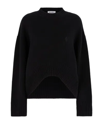 ATTICO THE ATTICO SCOOP HEM CREWNECK JUMPER