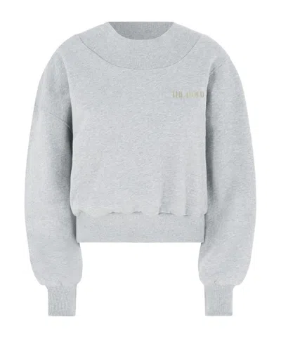 ATTICO THE ATTICO LOGO DETAILED CUT-OUT KNIT SWEATSHIRT