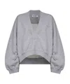 Attico Fleece Sweatshirt Sweatshirts Grey In Gray