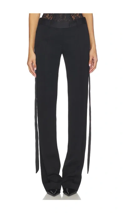 Attico Long Suit Pant In Black