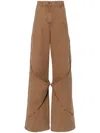 Shop Attico Long Trousers In Brown
