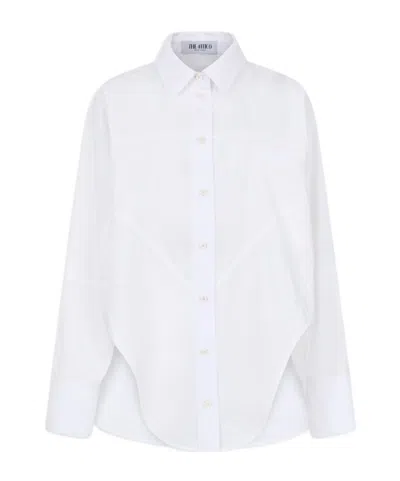 Attico Long-sleeved Shirt In White