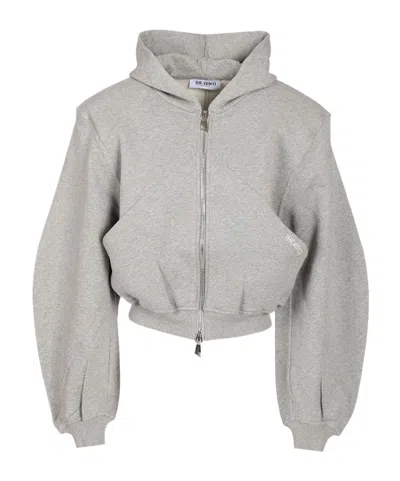 Attico Long-sleeved Sweatshirt In Gray