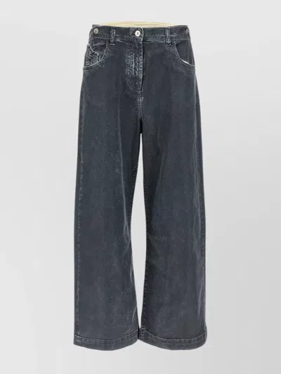 ATTICO LOOSE FIT DENIM TROUSERS