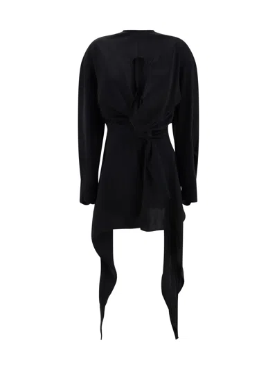 Attico Louise Mini Dress In Black