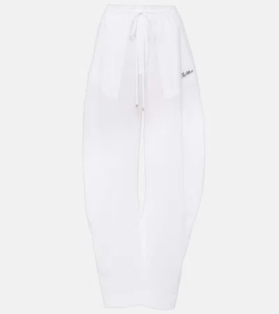 Attico Low-rise Cotton Sweatpants In White