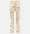 Attico Essie Long Cargo Pants In Beige