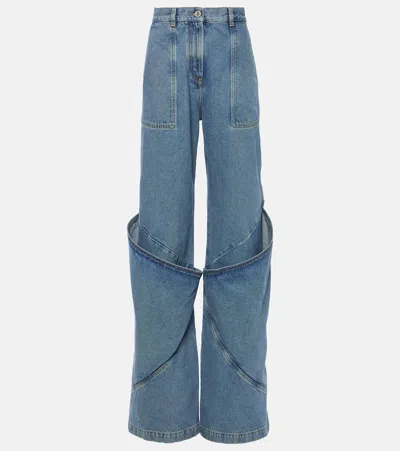 ATTICO LOW-RISE WIDE-LEG JEANS