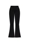 Attico Black Wool Flare Pants In Black