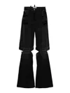 Attico High-rise Wide-leg Jeans Cut-out Detailing In Black