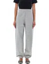 Attico Penny Logo Print Track Pants In Melange_grey