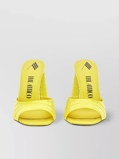 Attico Luz Crocodile Cone Heel Mules