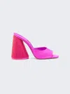 Attico Luz 105mm Rhinestone-embellished Leather Sandals In Pink