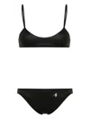 Attico Bikini Mit Gummiertem Logo In Black  