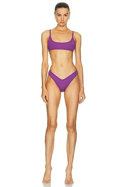 Attico Lycra Bikini Set In Purple