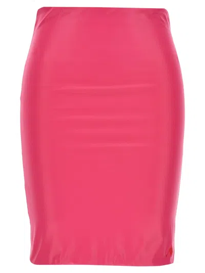 Attico Lycra Mini Skirt In Fuchsia