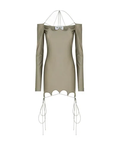 Attico Lyna Mini Dress In Nude