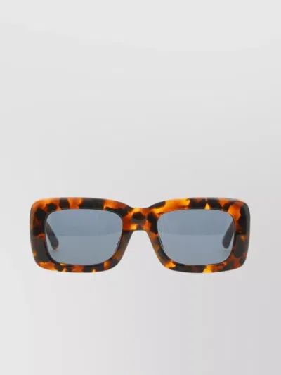Attico Marfa Rectangular Frame Sunglasses In Brown