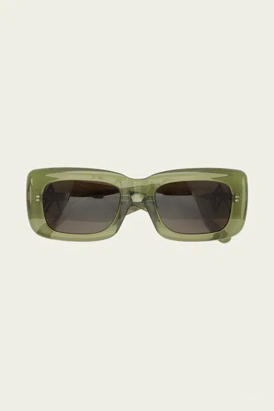 Attico Marfa Rectangular Sunglasses In Green