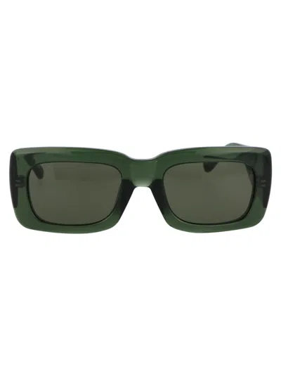 Attico Marfa Sunglasses In 013 Green Green Green