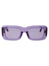 Attico Marfa Sunglasses In 25 Purple Silver Purple