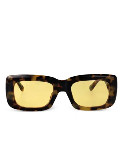 Attico Marfa Sunglasses In Purple/sulver/yellow