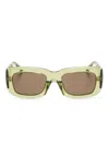 Attico Marfa Sunglasses In Green