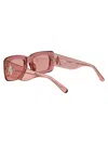 Attico Sunglasses In Rose-pink Acrylic In Peach/silver/peach