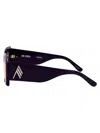 Attico Mini Marfa Sunglasses In Purple/sulver/yellow