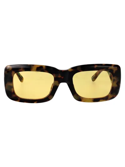 Attico The  Sunglasses In T-shell/silver/yellow