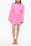Attico Margot Chemisier Minidress With Relaxed Fit