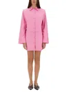 Attico Margot Chemisier Minidress With Relaxed Fit In Pink