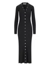 Attico Black Viscose Long Cardigan In Black  