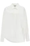 Attico Maxi Diana Shirt With Slit In Bianco