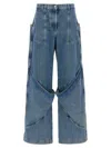 Attico Maxi Pocket Jeans In Blue