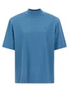 Attico Maxi Shoulder Strap T-shirt Light Blue
