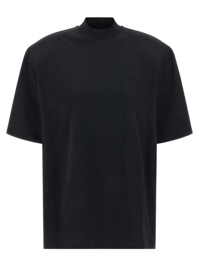 ATTICO MAXI SHOULDER STRAP T-SHIRT BLACK