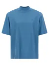 Attico Maxi Shoulder Strap T-shirt Light Blue In Blue