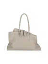 Attico Medium Handbag "la Passeggiata" In Sand