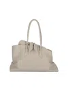 Attico Beige La Passeggiata Medium Shoulder Bag In White