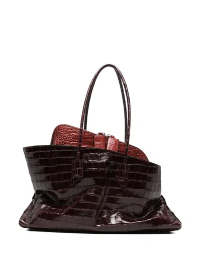 Attico Medium La Passeggiata Crocodile-effect Tote Bag
