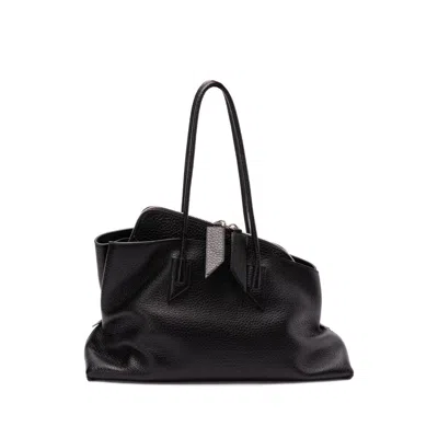 Attico Medium La Passeggiata Shoulder Bag In Black