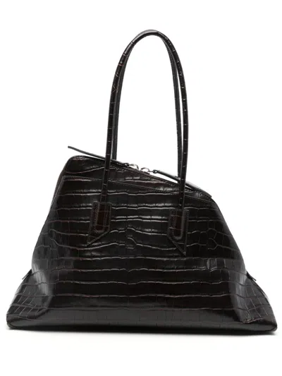 Attico Medium La Passeggiata Tote Bag In Brown