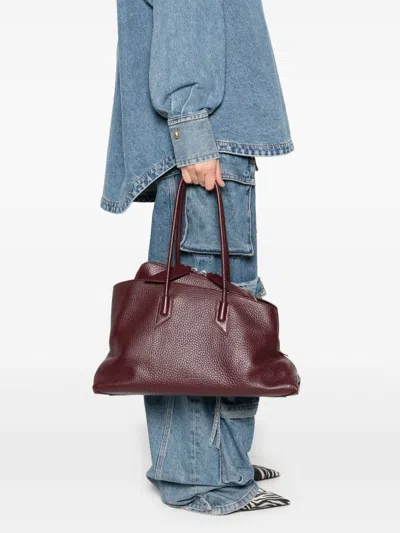 Attico Medium La Passeggiata Tote Bag In Rot